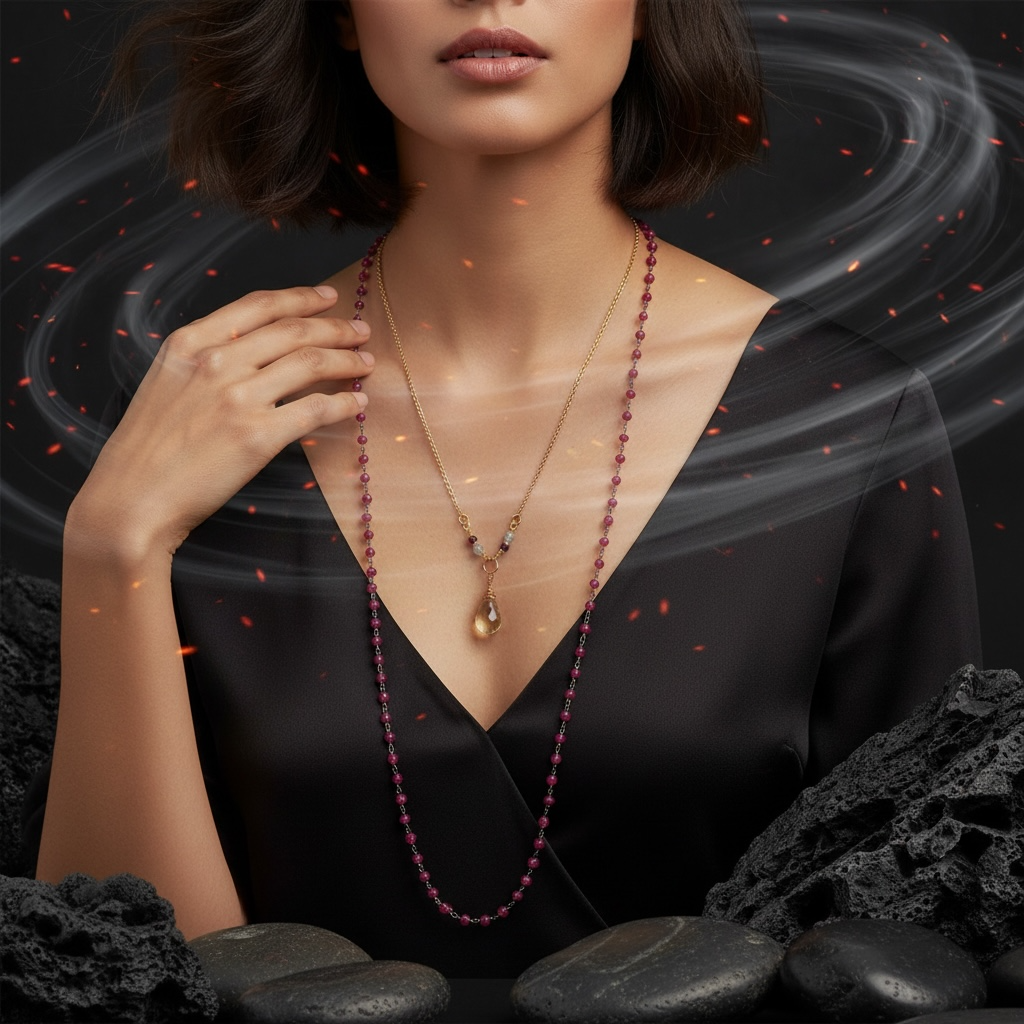 Ember Carrier — handmade sustainable luxury jewelry detail, responsible materials, angle 3
