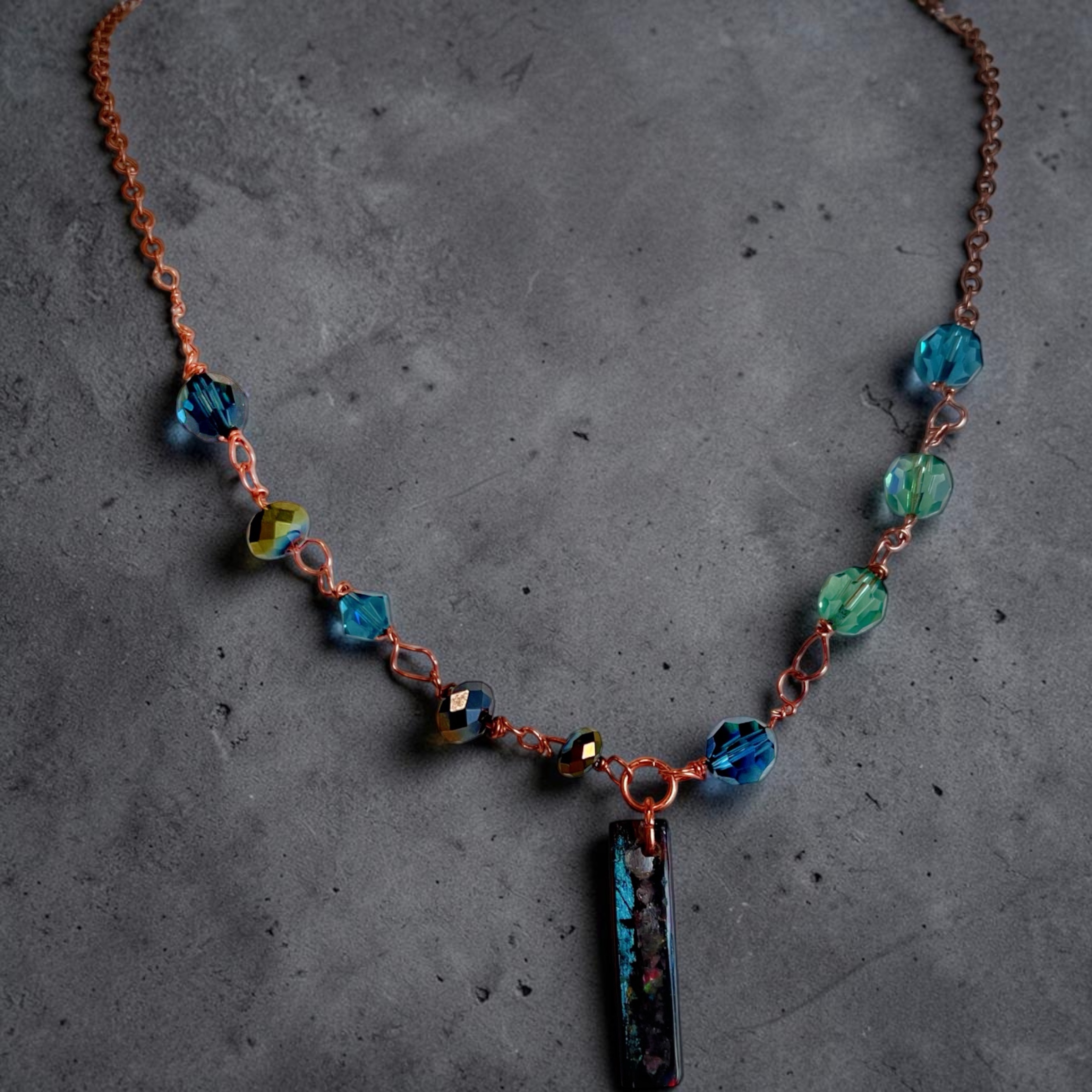 Midnight Tide — handmade sustainable luxury jewelry detail, responsible materials, angle 4