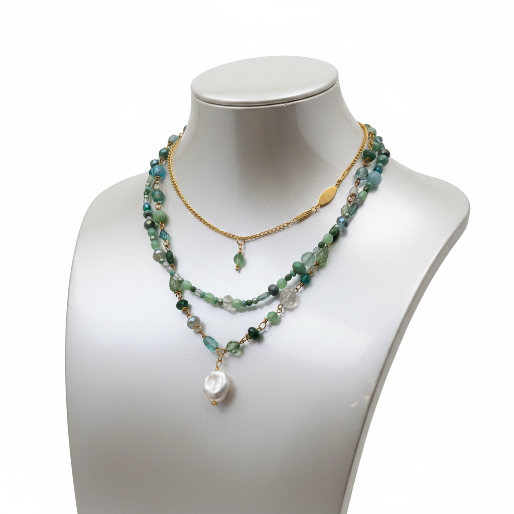 Lumen Veil — handmade sustainable luxury jewelry detail, responsible materials, angle 2